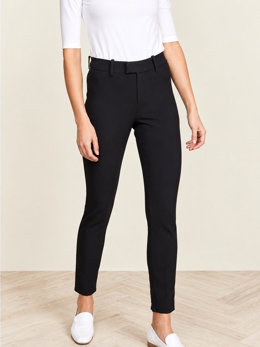 AYR The Arrow Black Stretch Ankle Pants Split Hem Size 4 EUC